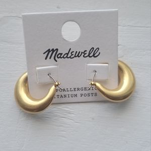 Crescent Medium Hoop Earrings